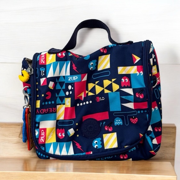Kipling Blue and Red Geometric Messenger Bag - Picture 1 of 3